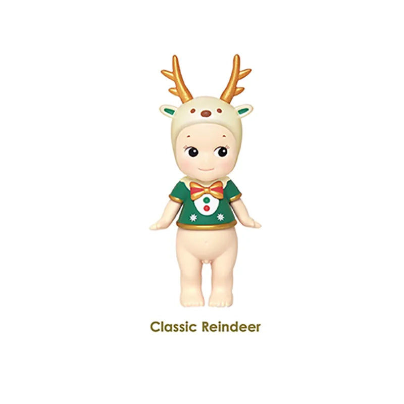 Sonny Angel 2018 Christmas Blind Box action finger Elk Bell Birthday Model Gift