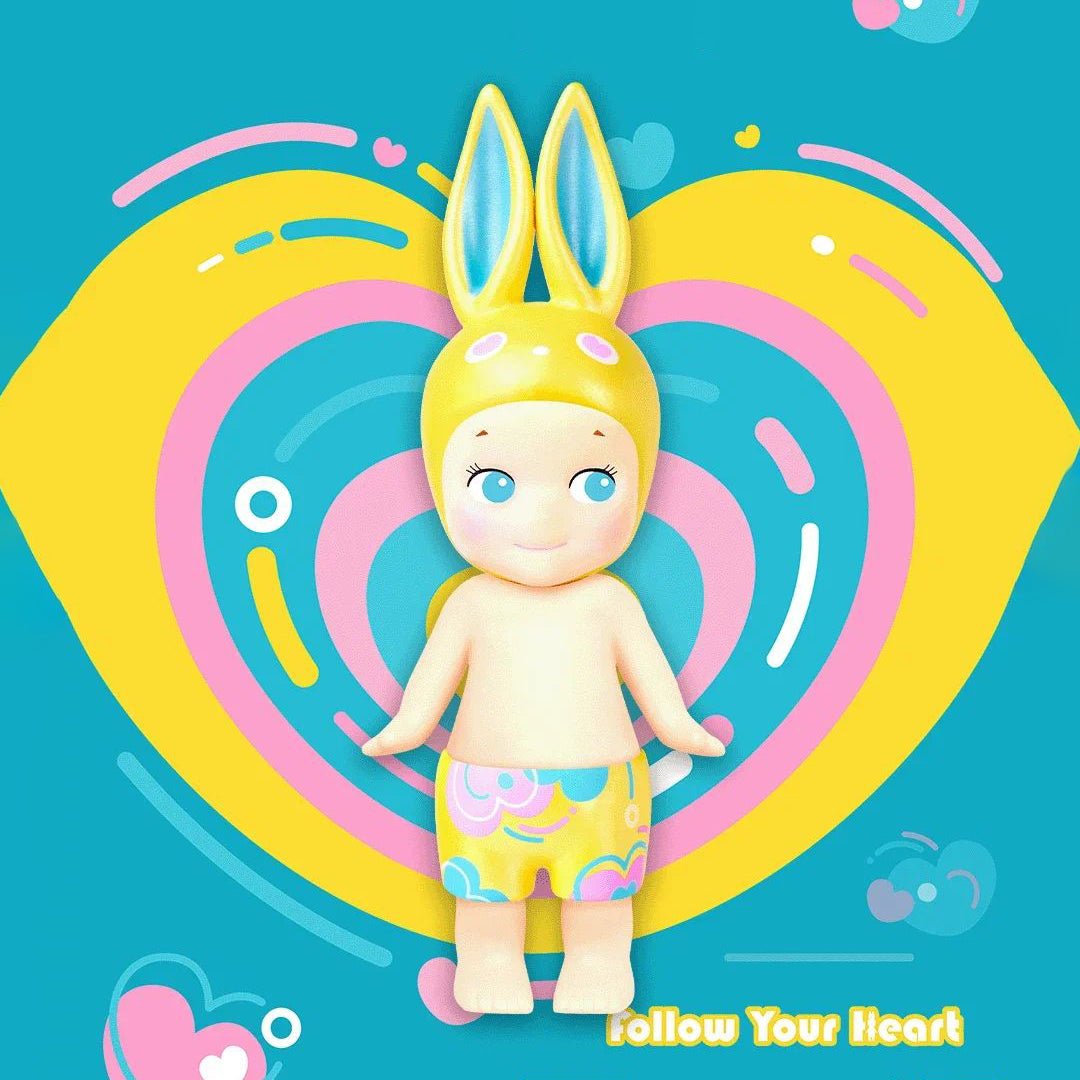 Sonny Angel Limited Edition mini figure "Follow Your Heart" Blue and Yellow set