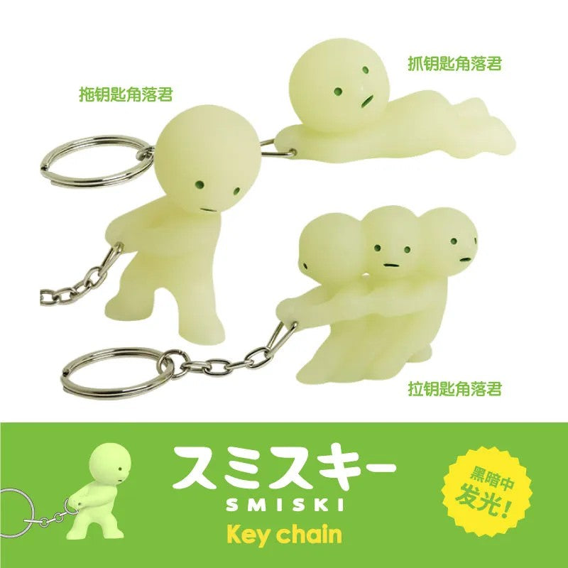 SMISKI Keychains luminous doll zipper schoolbag hanging ornaments