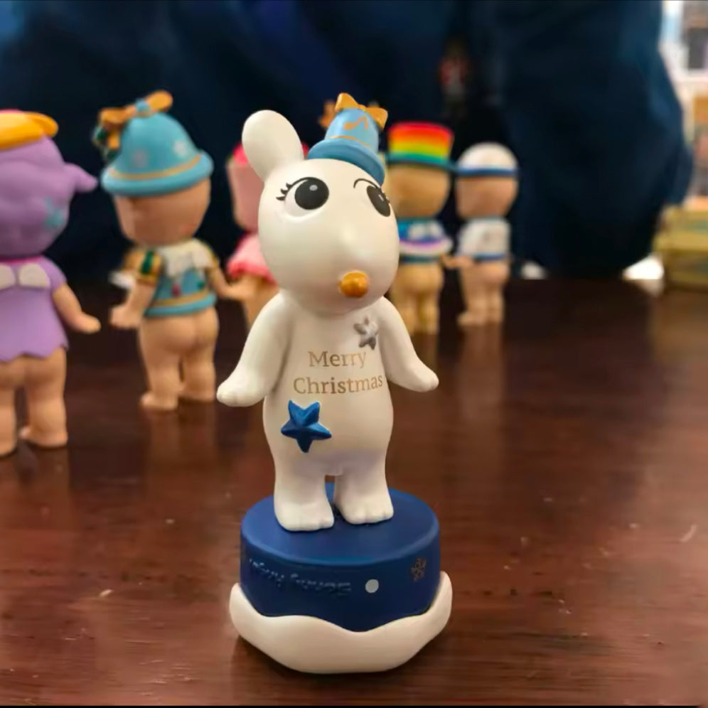 Sonny Angel 2018 Christmas Blind Box action finger Elk Bell Birthday Model Gift