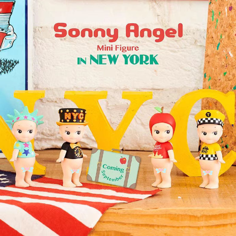 Sonny Angel New York Blind Box Big Apple Broadway Yellow Cab Statue of Liberty Doll Mini Action Figures Kids Cute Toys